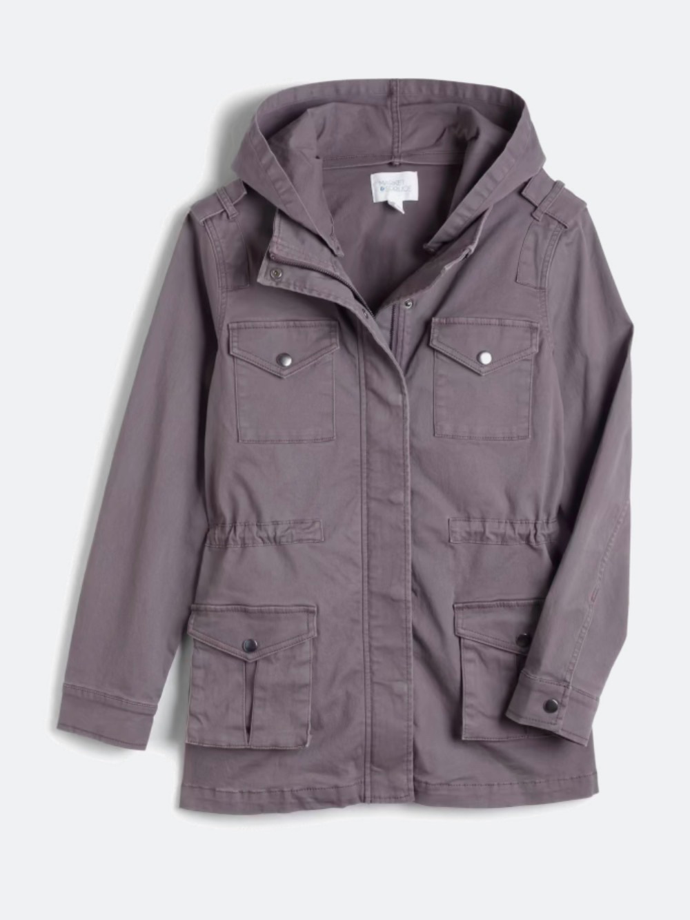 Market & Spruce Lavender Utility Jacket with Hood